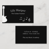ギター先生 |電気・音響レッスン コーリングカード (正面/裏面)