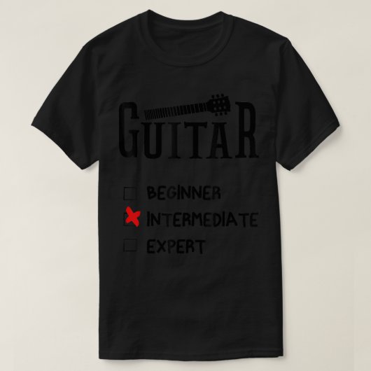 ギター初心者ギター中級 Tシャツ (デザイン正面)