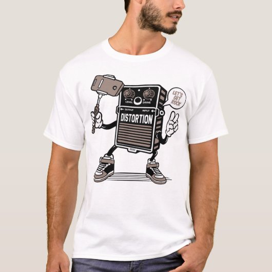 ギター効果歪み自撮り Tシャツ (正面)