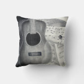 ギター及び楽譜の枕 クッション (裏面)