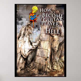ギター地獄プリント ポスター