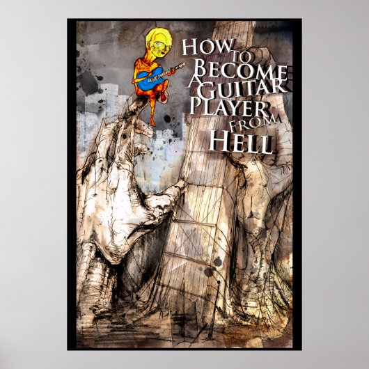 ギター地獄プリント ポスター (正面)