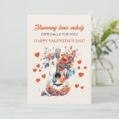 ギター大好きメロディロマンチックなバレンタインデー シーズンカード (スタンド正面)