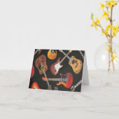 ギター天国ノートカード カード (黄色い花)