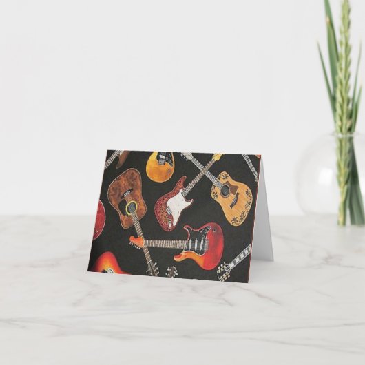 ギター天国ノートカード カード (正面)