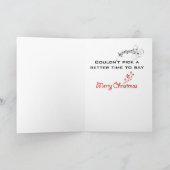 ギター奏者のクリスマスカード シーズンカード (内部)