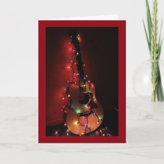 ギター奏者のクリスマスカード シーズンカード
