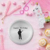 ギター奏者のハッピーバースデー ペーパープレート (パーティー)