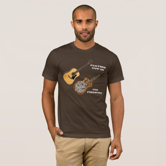 ギター奏者はまきのためのドブロ・ギターを切りました Tシャツ (正面フル)