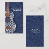 ギター奏者音楽芸術家の先生の学校コンサート 名刺 (正面/裏面)