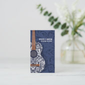 ギター奏者音楽芸術家の先生の学校コンサート 名刺 (スタンド正面)