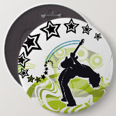 ギター奏者 缶バッジ (正面&裏面)