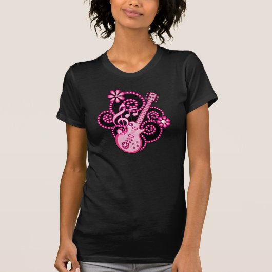 ギター女の子らしー Tシャツ (正面)