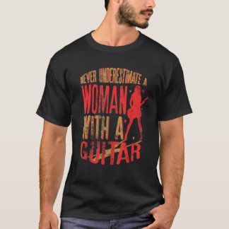 ギター女子をナメるな 面白い一言 Tシャツ