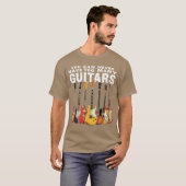 ギター好きにはギターが多すぎることはありません Music Guitar グッズ Tシャツ (正面フル)
