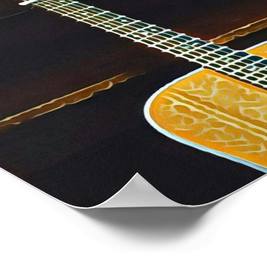 ギター好きのギフト ポスター (角)