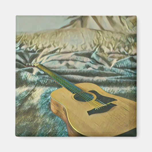 ギター好きのギフト マグネット (正面)