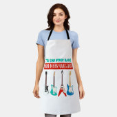 ギター好き |たくさんのギターは絶対に必要ない エプロン (着用した状態)