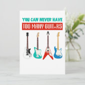 ギター好き |たくさんのギターは絶対に必要ない サンキューカード (スタンド正面)