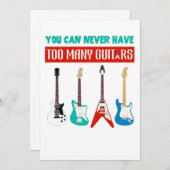 ギター好き |たくさんのギターは絶対に必要ない サンキューカード (正面/裏面)