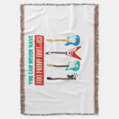 ギター好き |たくさんのギターは絶対に必要ない スローブランケット (正面縦)