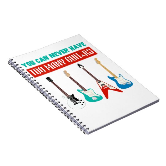 ギター好き |たくさんのギターは絶対に必要ない ノートブック (右側)