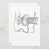 ギター好き|アコースティックギターの贈り物 サンキューカード (正面/裏面)