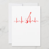 ギター好き |アコースティックギターハートビートギフト サンキューカード (正面)