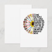 ギター好き |アコースティックフローラギターギフト サンキューカード (正面/裏面)