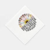 ギター好き |アコースティックフローラギターギフト スタンダードランチョンナプキン (角)