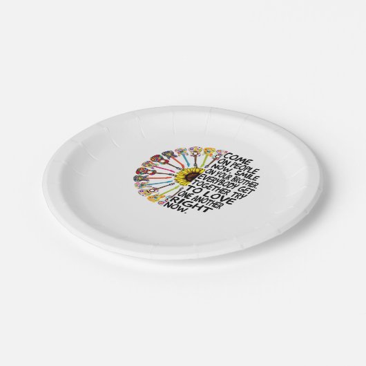 ギター好き |アコースティックフローラギターギフト ペーパープレート (アングル)