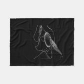 ギター好き|ギタリストミュージシャン フリースブランケット (正面(横))