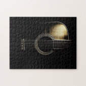 ギター好き |ギターのトランクは黒 ジグソーパズル (横)