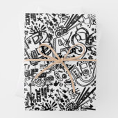 ギター好き |ギターパターンギフト ラッピングペーパーシート (インサイチュ)