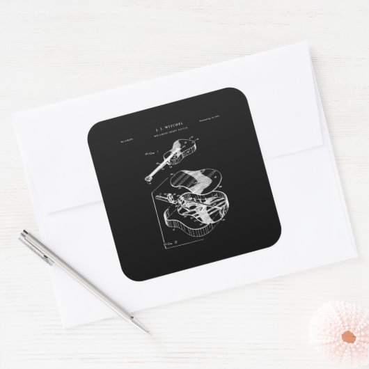 ギター好き |マーティン・ギター特許 スクエアシール (封筒)