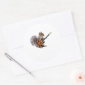 ギター好き |リス遊レルのギター ラウンドシール (封筒)