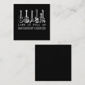 ギター好き |人生は重要な選択でいっぱいだ スクエア名刺 (正面/裏面)