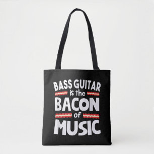 ギター好き Bass Guitarは音楽のベーコンおもしろい トートバッグ