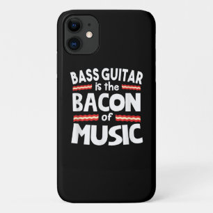 ギター好き Bass Guitarは音楽のベーコンおもしろい iPhone 11 ケース