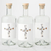 ギター好き | Guitar Cross Gift リキュールボトルラベル (ボトル)