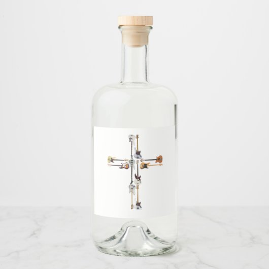 ギター好き | Guitar Cross Gift リキュールボトルラベル (正面)