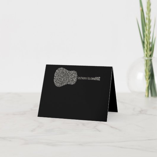 ギター好き | Guitar Notesギフト サンキューカード (正面)