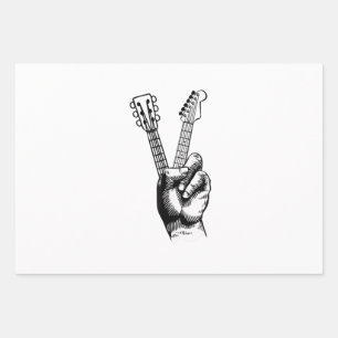 ギター好き   Say Hi Guitar Gift ラッピングペーパーシート