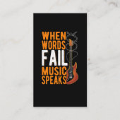 ギター引用文感動的のギタリスト 名刺 (正面)