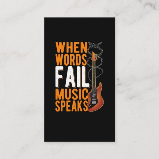 ギター引用文感動的のギタリスト 名刺 (正面)