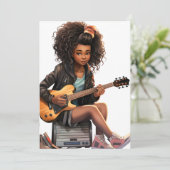 ギター弾く黒髪の少女の魔法 メラニンたっぷりの褐色肌の女の子たち 招待状 (スタンド正面)