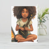ギター弾く黒髪の少女の魔法 メラニンたっぷりの褐色肌の女の子たち 招待状 (スタンド正面)