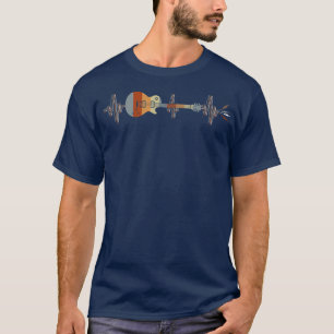 ギター心拍電気ケーブルミュージカルインストゥルメ Tシャツ