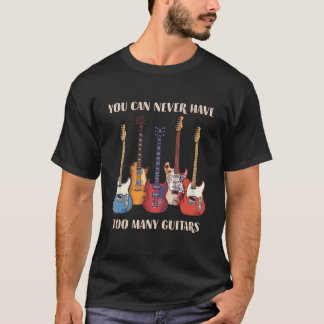 ギター愛好家のためのYギターは多ければ多いほど良い Tシャツ