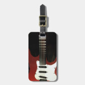 ギター愛好家の荷物タグ/ゴルフバッグラベル ラゲッジタグ (正面縦)